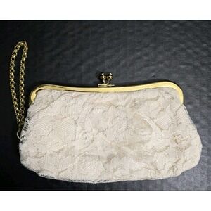 Vintage St. Thomas Evening Bag/Wristlet Clutch Purse Gold Tone Chain 7.5"x4" ***